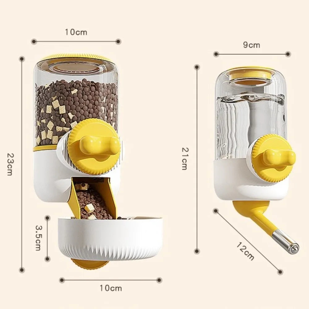 Automatic Hanging Pet Feeder & Water Bowl