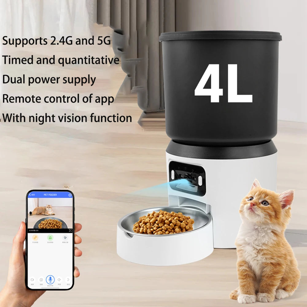 4L Smart Automatic Pet Feeder WiFi