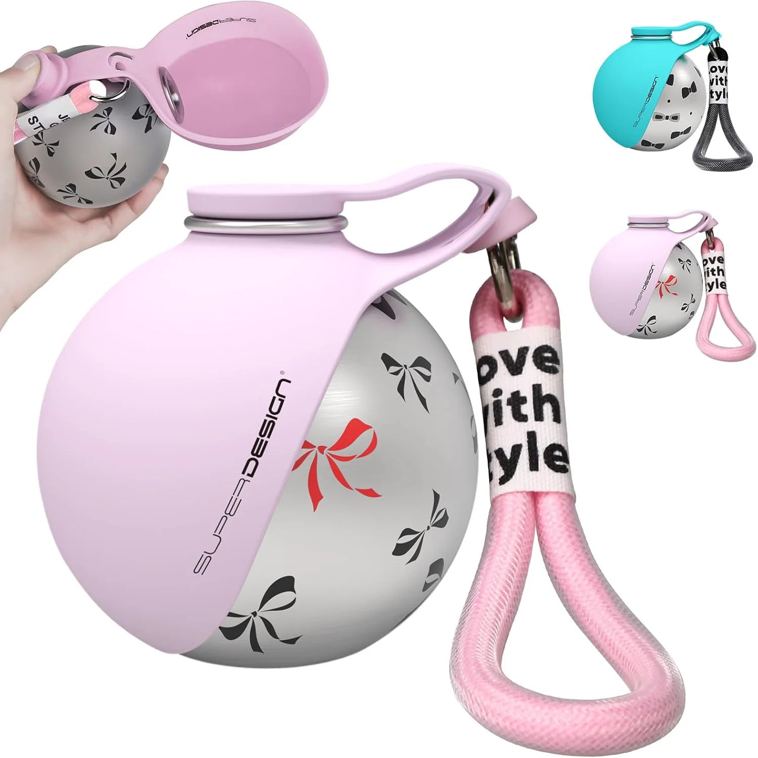 Dog Travel Water Bottle with Bowl
