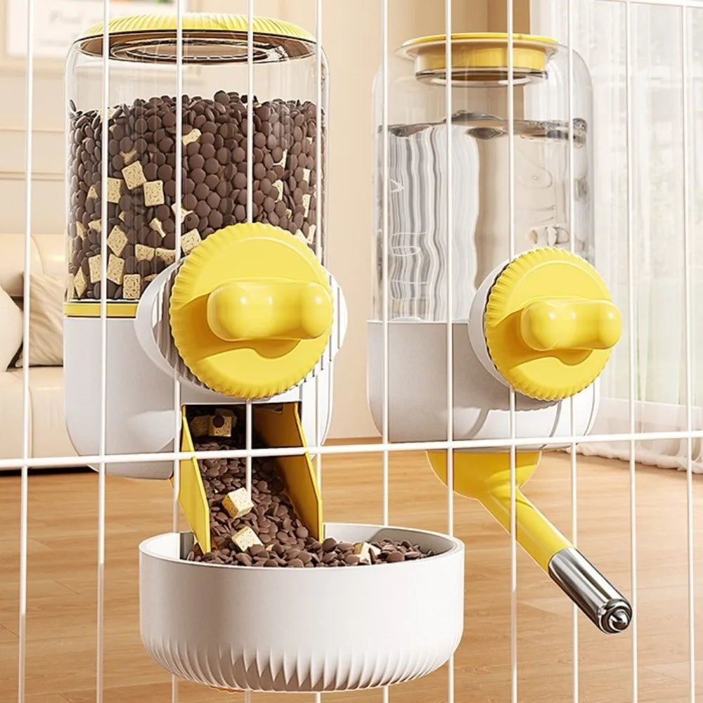 Automatic Hanging Pet Feeder & Water Bowl