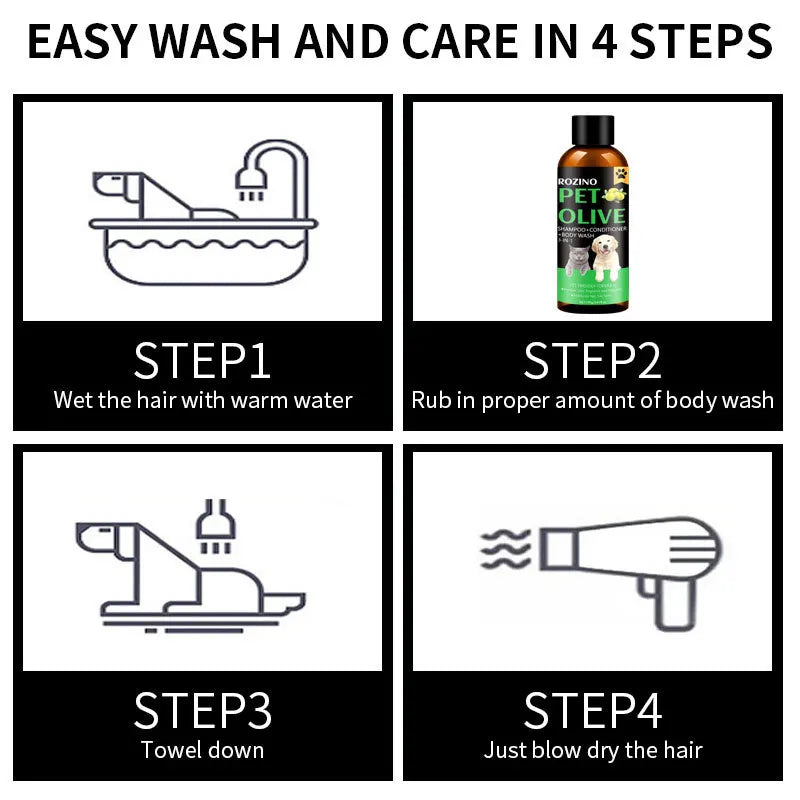 Olive Pet Shampoo & Conditioner